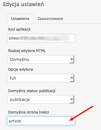 domyslna strona artykulow