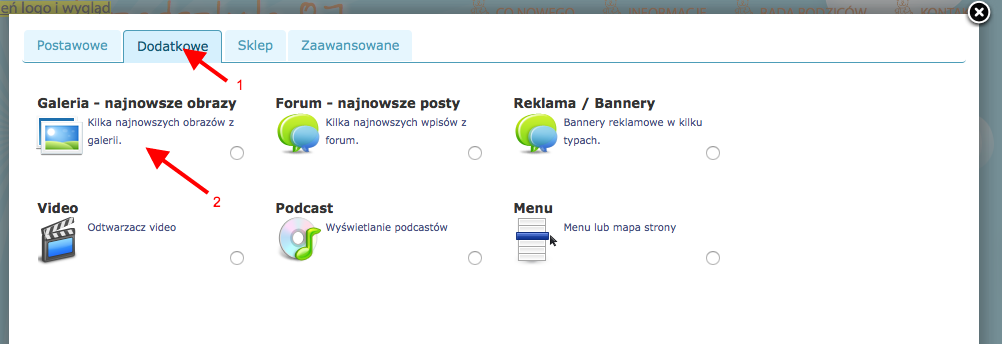 paragraf galeria dodawanie