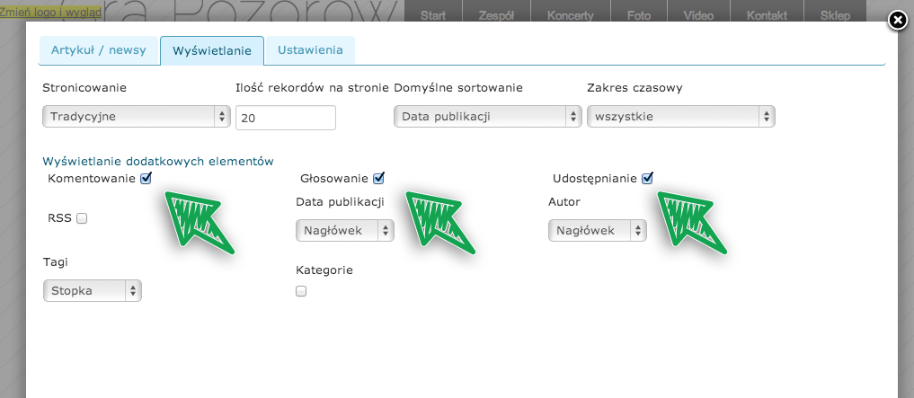 elementy social media