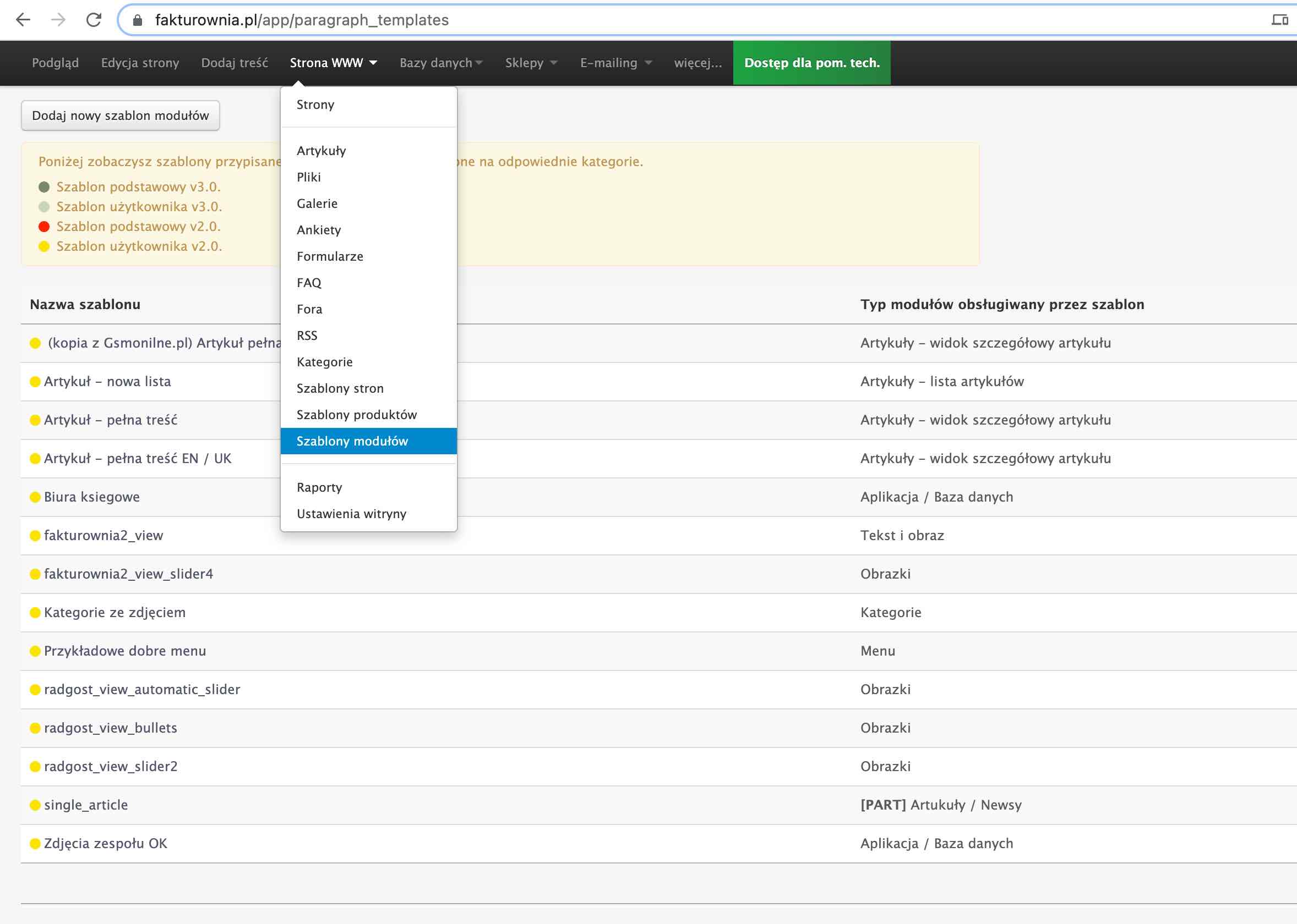 7bazy danych cms siteor