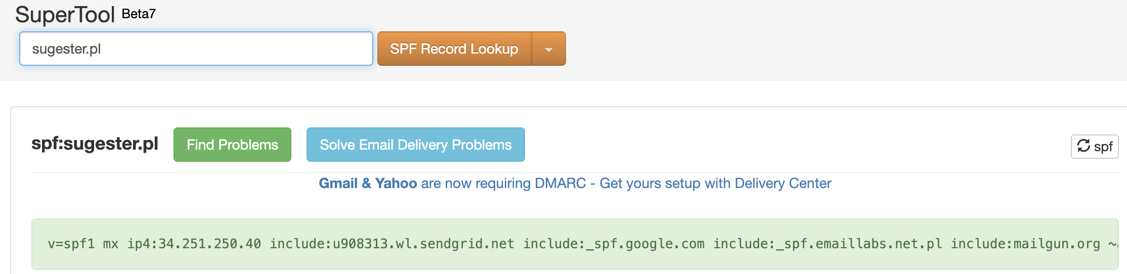 poprawny wynik dla spf