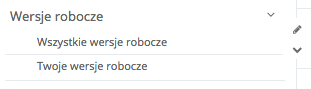 Widok folderu Wersje robocze w inboxie
