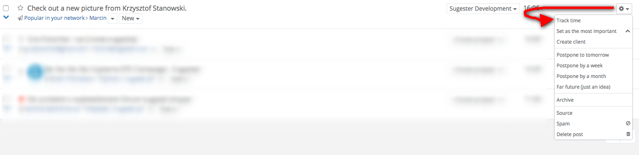 Start tracking time straight from the inbox