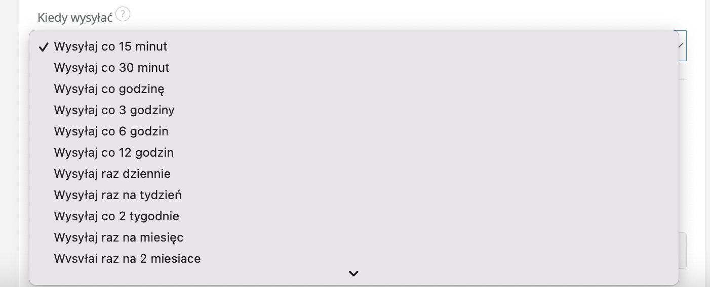 ustawienia czasowe przy automatycznej kampanii