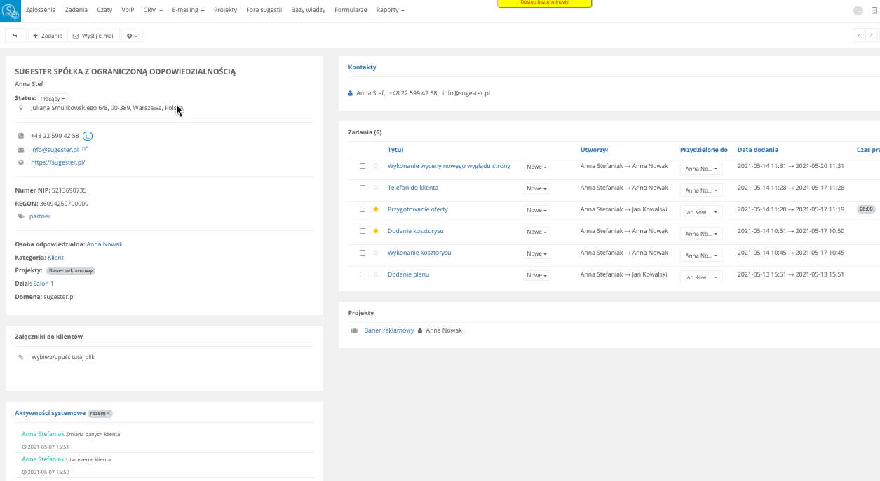 dodawanie zadan karta klienta2