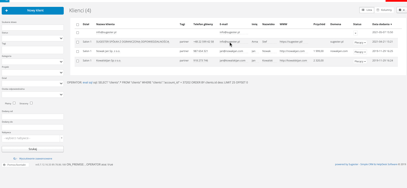 masowe laczenie klientow