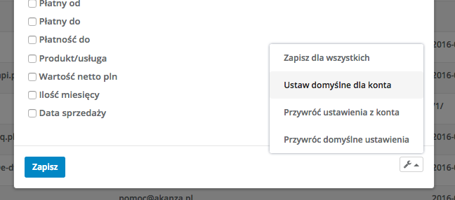 Zapisywanie kolejności kolumn