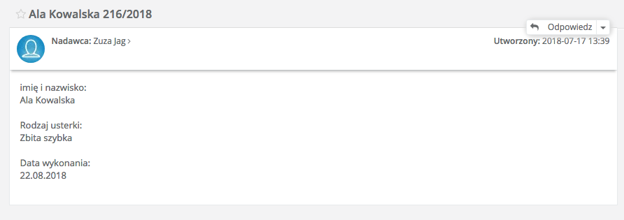 screenshot zuzanna test