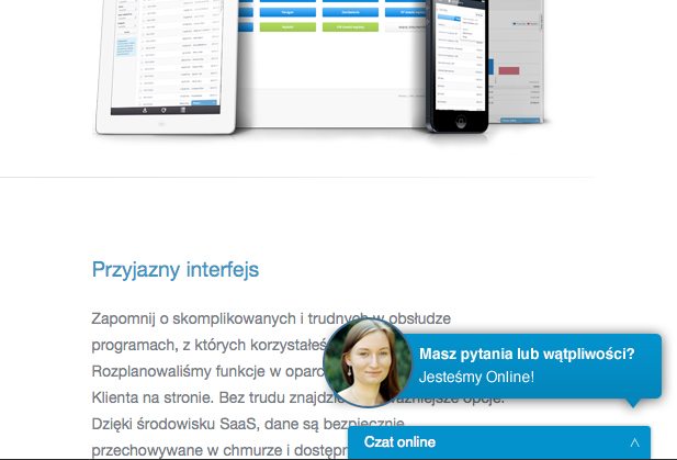 Przykład użycia przyciągacza uwagi