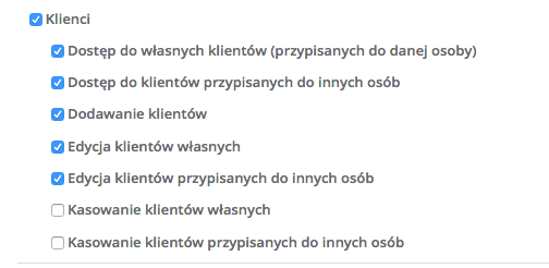 opcje kierownika dzialu