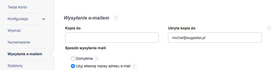 wysylanie mailem kopii faktur fakturownia
