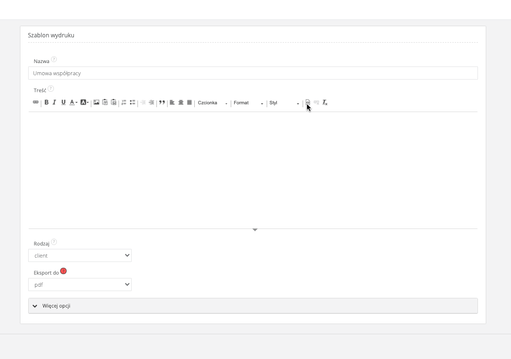 kopiowanie umowy z bazy wiedzy