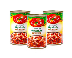 حدائق كاليفورنيا - فول مدمس بالطحينة ٣*٤٥٠ غرام