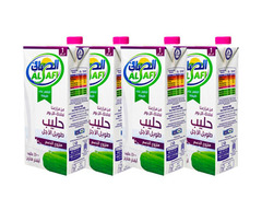 الصافي - حليب طويل الأجل منزوع الدسم ٤*١ لتر