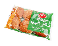 هرفي - خبز برجر كبيربالسمسم ٦ قطع