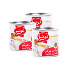 لونا - حليب مركز كامل الدسم ٣*١٧٠ غرام