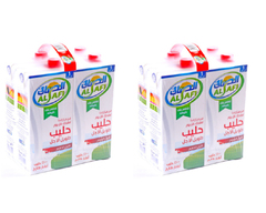 الصافي - حليب طويل الأجل قليل الدسم ٢*٤*١ لتر