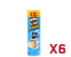 برينجلز - رقائق بطاطس بنكهة الملح و الخل ٦*٢٠٠ غرام ٢٠٪ كمية إضافية