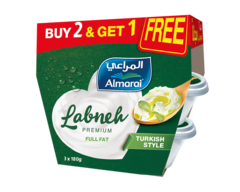 المراعي - لبنة فاخرة كاملة الدسم (عرض خاص) ٢+١*١٨٠ غرام