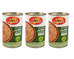 حدائق كاليفورنيا - فول مدمس مقشور خلطة الفوال ٣*٤٥٠ غرام