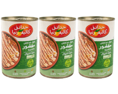 حدائق كاليفورنيا - فول مدمس مقشور بالطحينة خلطة الفوال ٣*٤٥٠ غرام