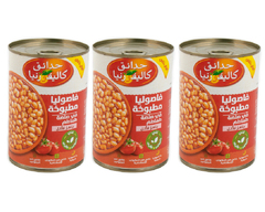 حدائق كاليفورنيا - فاصوليا مطبوخة في صلصة طماطم (عرض خاص) ٣*٤٢٠ غرام