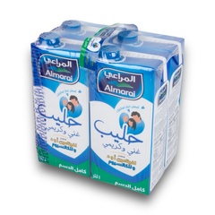 المراعي حليب طويل الأجل كامل الدسم غني و كريمي ٤*١ لتر