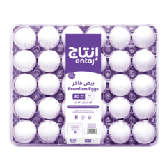 إنتاج - بيض فاخر طازج وسط و كبير ٣٠ بيضة