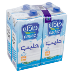 نادك - حليب كامل الدسم طويل الأجل ٤*١ لتر