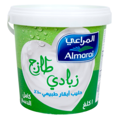 المراعي - زبادي طازج كامل الدسم ١ كيلو