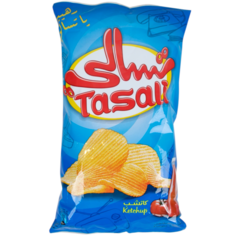 تسالي - رقائق بطاطس بطعم الكاتشب  ١٥٥غرام
