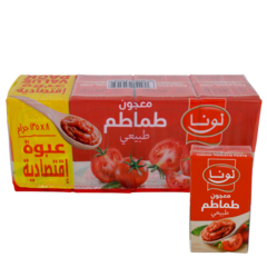 لونا معجون طماطم طبيعي (عبوة قيمة) ٨*١٣٥ غرام