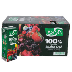 عصير عنب وتفاح وتوت مشكل بدون سكر مضاف