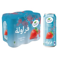 مياه فوارة منكهة بالفراولة