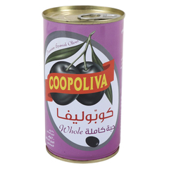 Coopoliva Whole Black Olives 350g