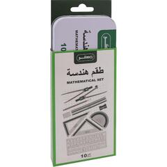 ‎10‎ Parts Acrylic‎/‎Tin Container طقم أدوات هندسية ‎روكو‎‎