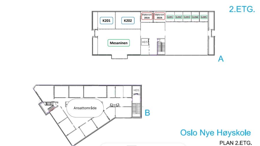 plantegning av 2. etasje adamstuen