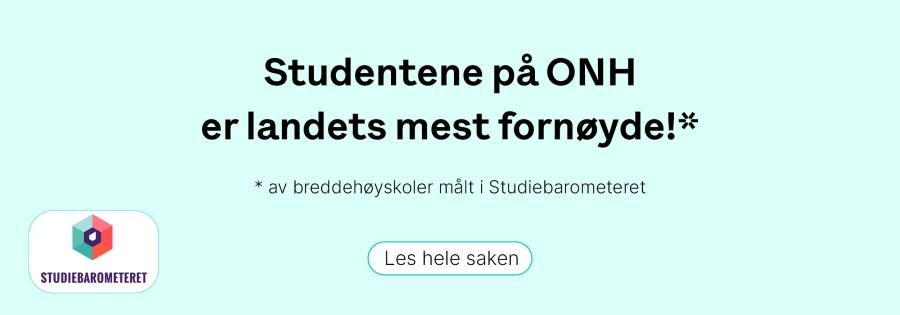 banner om resultater fra studiebarometeret