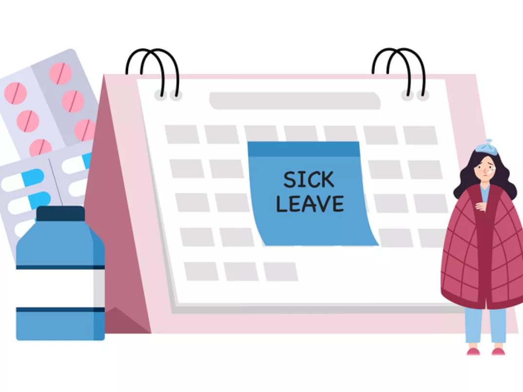 Illustrasjon av sykefravær