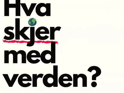 Logo av hva skjer med verden?