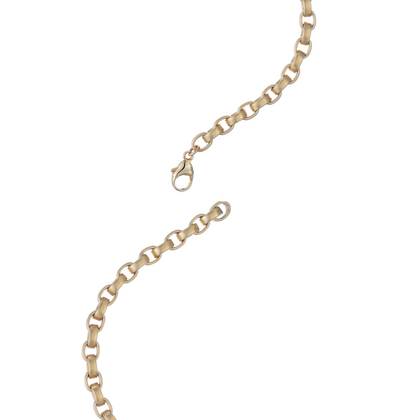 Men's chunky Golden Frost Bracelet in sterling silver overlaid with 18ct gold