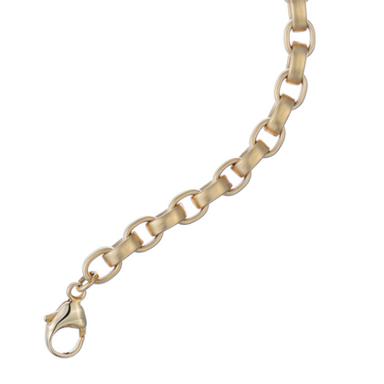 Men's chunky Golden Frost Bracelet in sterling silver overlaid with 18ct gold