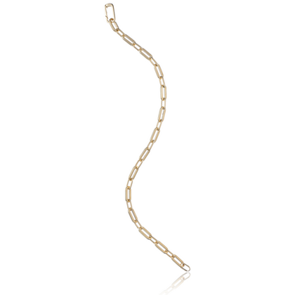 Men's Honest Gold Bracelet - structural links in sterling silver overlaid with 18ct gold