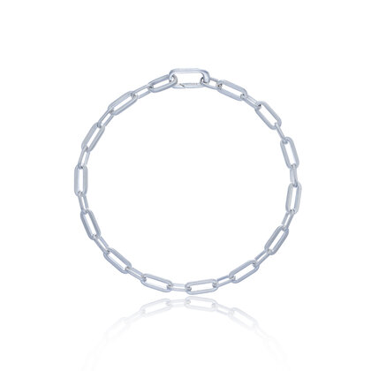 Men's Honest Silver Bracelet - a popular chain link with a modern, structured look. 