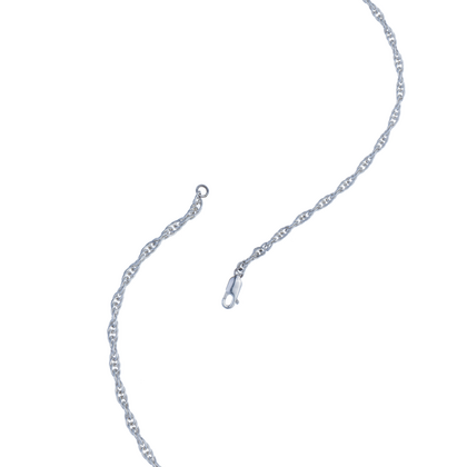 Men's Silver Rope Bracelet - interwoven links in sterling silver echo the design of traditional, nautical ropes