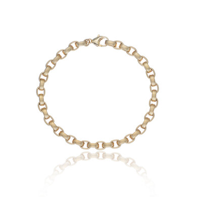 Men's chunky Golden Frost Bracelet in sterling silver overlaid with 18ct gold