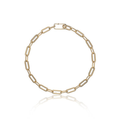 Men's Honest Gold Bracelet - structural links in sterling silver overlaid with 18ct gold