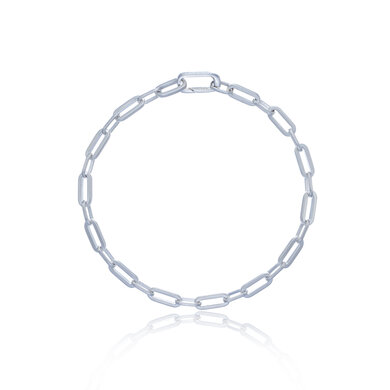 Men's Honest Silver Bracelet - a popular chain link with a modern, structured look. 