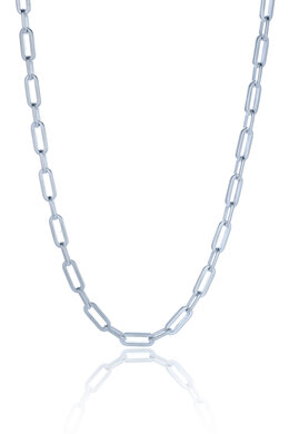 We've frosted the popular, structural links of our men's Honest Silver Chain for a more subtle shine