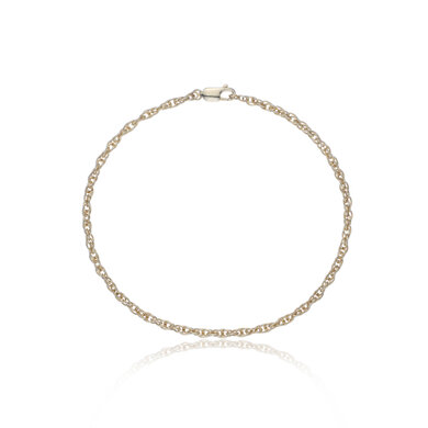 Men's Golden Rope 2.8mm Bracelet - nautical-inspired, braided spiral links in sterling silver overlaid with 18ct gold